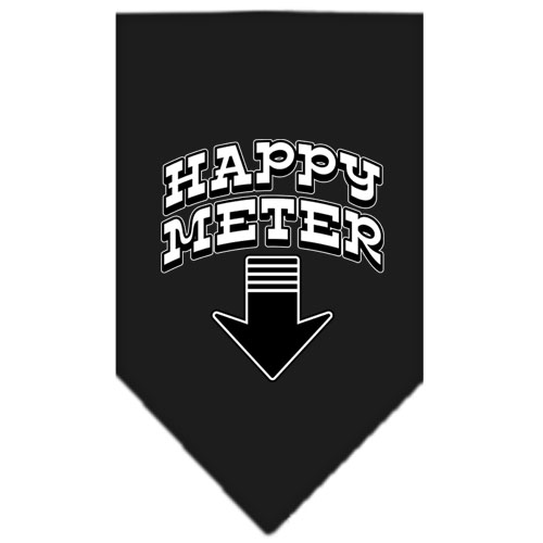 Happy Meter Screen Print Bandana Black Small